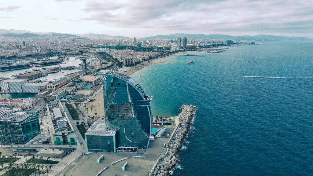 hubschrauberansicht barcelona